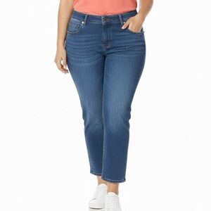 DEMOCRACY Ab Solution High-Rise Slim Straight Leg Ankle Length Jeans Plus 24W